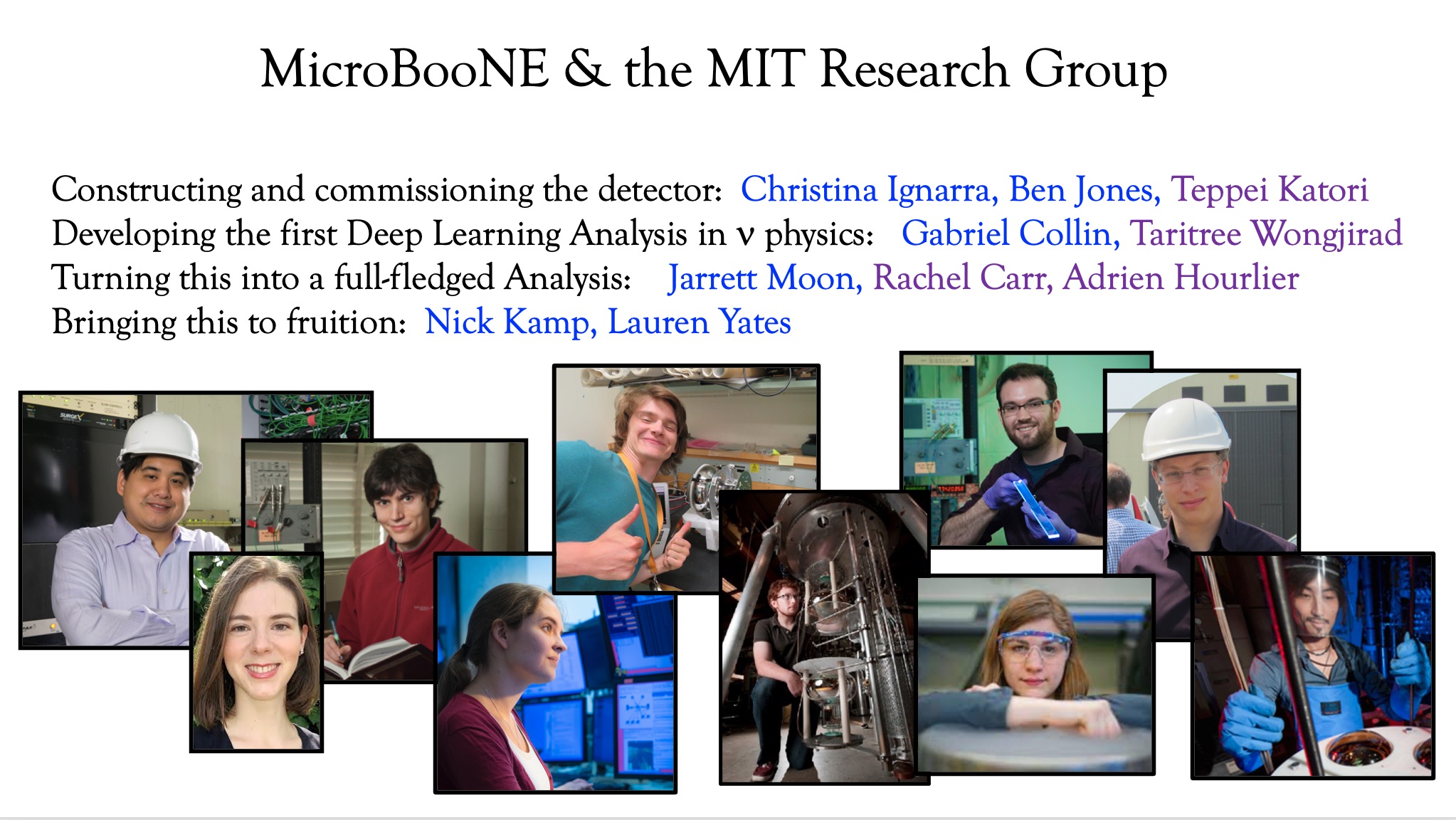 MIT group on MicroBooNE